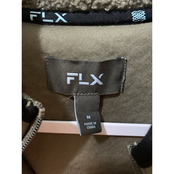 FLX Sherpa Fleece 1/4 Zip Pullover Men's Medium Olive‎ Green Outdoors Hunt Fish - Picture 6 of 13